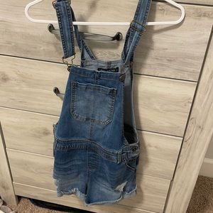 Blue jean overalls